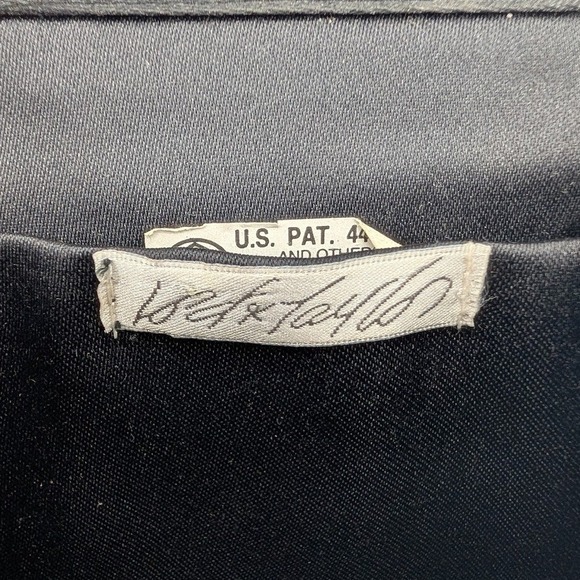 Lord & Taylor Vintage Black Satin Evening Bag Pleated Tassel Crossbody Clutch - Picture 7 of 12